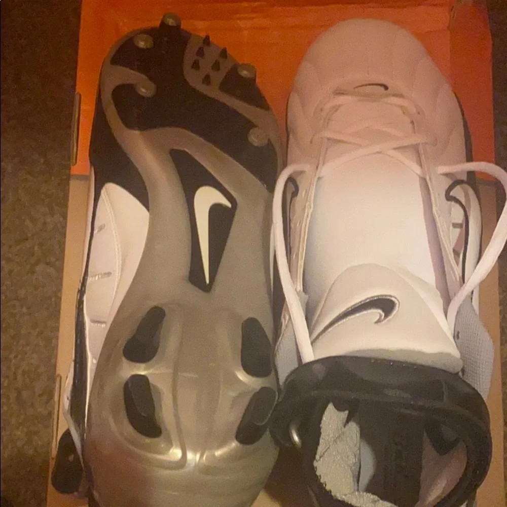 New box Nike football cleats air zoom super bad white black 313406 101 mens new - Picture 6 of 8